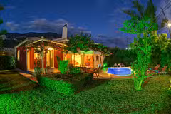 Trapezaki Secret Garden villa night shot
