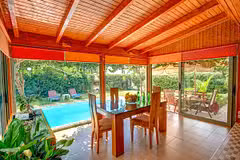 Trapezaki Secret Garden outdoor dining area