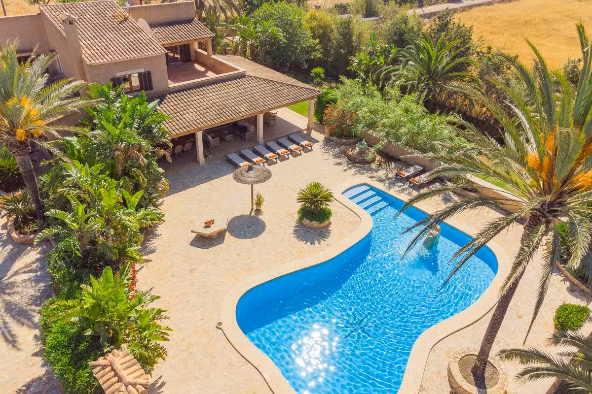 Villa Es Jardi aerial view