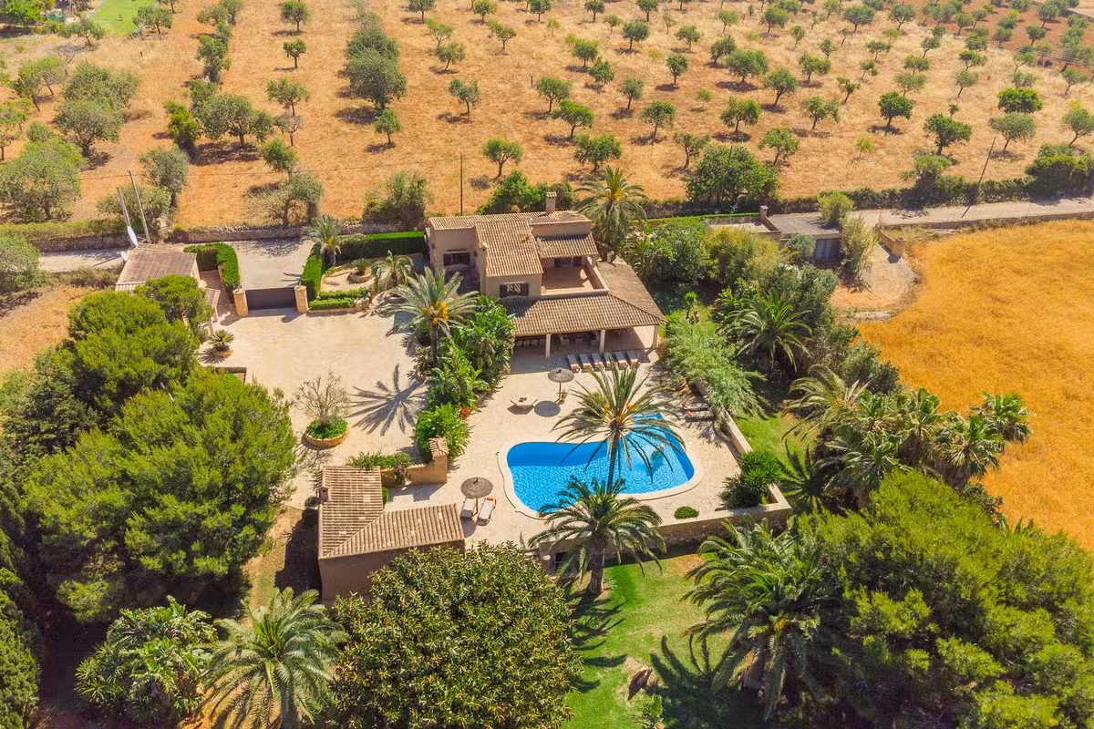 Villa Es Jardi aerial view