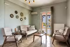 Aphrodite Blue Lounge Area