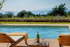 Villa Ippocampos pool and view