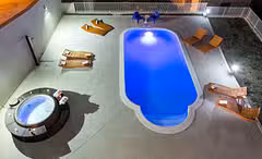Villa Art pool night shot