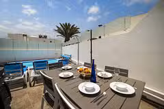 Villa Andorra pool and dining area