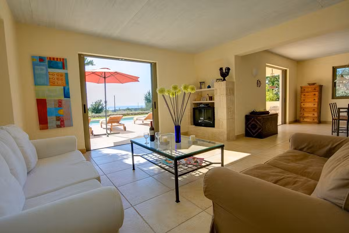 Villa Ippocampos living room