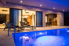 Villa Monte pool night shot