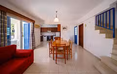 Villa Thalia open plan kitchen and dining area