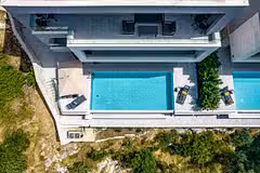 Villa Monte pool aerial view