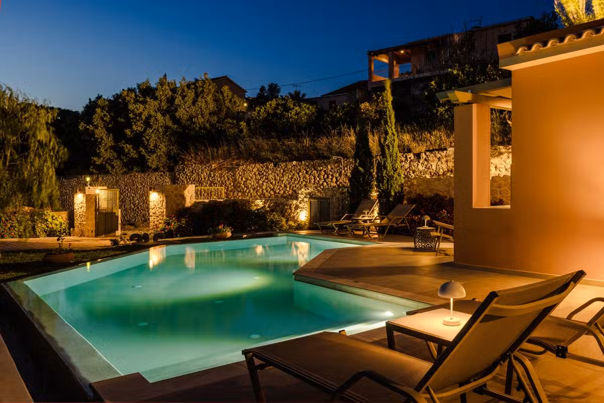 Villa Sea and Sky by Night