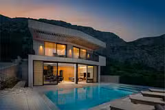 Palazzo Villa villa and pool night shot