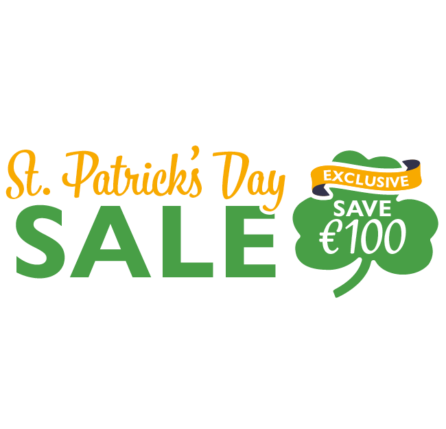 St Patrick's Day Sale | Exclusive: save €100 | T&Cs apply