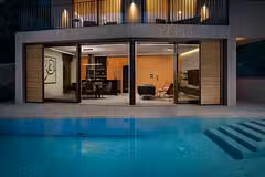 Palazzo Villa villa and pool night shot
