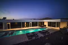 Villa Valhalla Pool by night